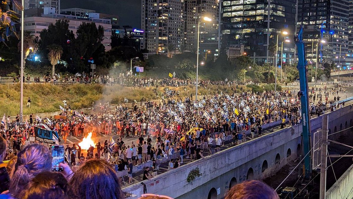 Illustration - Mobilisation contre le gouvernement en Israël