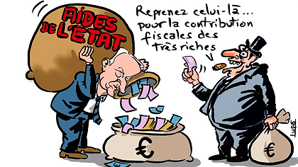 Illustration Avec les riches, ils prennent des gants