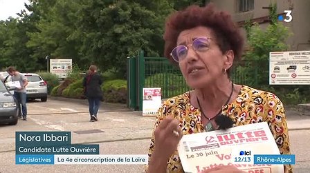 Illustration Nora Ibbari, candidate Lutte ouvrière dans la 4ème circonscription de la Loire